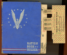 Vintage World War II United States ration book holder ration cards coupons - $33.09 CAD