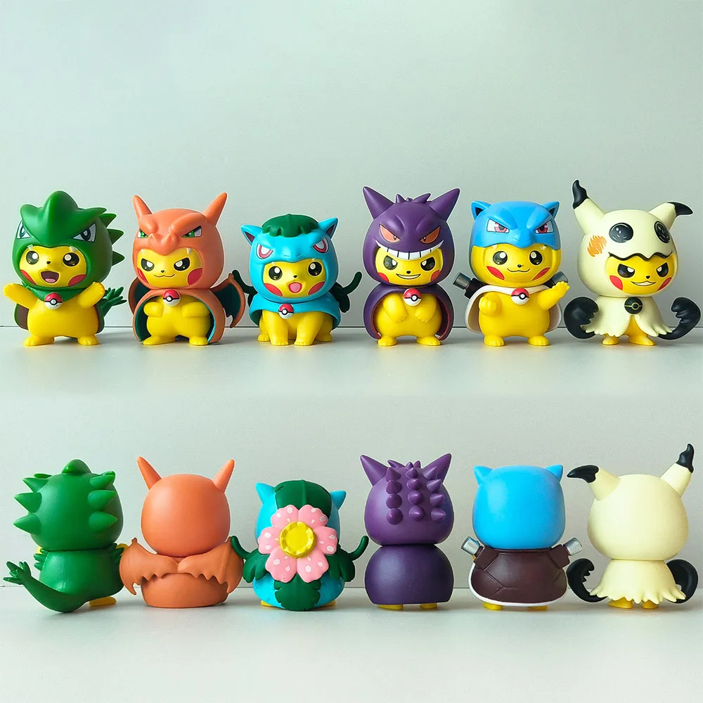 Pokemon Cos Bulbasaur Squirtle Charmander Gengar Pokemon Toy Action Figures - £22.58 GBP