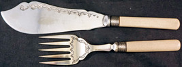 Nice Old Silver Plated Knife &amp; Fork Serving Set Marked EPNS A - $24.99