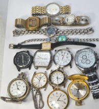 Vintage Watch lot 3 Pocket 12 wrist,Various makers quartz&amp;wind up PARTS ... - £39.47 GBP