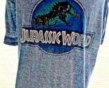 Men’s Rare Look Jurassic World T-Shirt Large Blue Unusual SKU 077-018 - £4.74 GBP