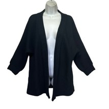 vintage hedy knits of california black virgin wool cardigan womens size L - £26.40 GBP