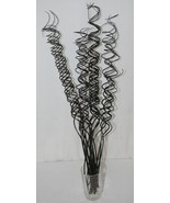 UniQue Designs Black Glitter Curly Ting Stems 27 Inches 20 Pieces - £11.96 GBP