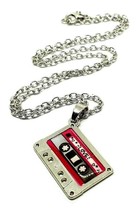 Tape Cassette Pendant 80&#39;s Necklace Nostalgic Quirky Retro Gen X Fun Jewellery - £6.74 GBP