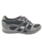 Skechers Women&#39;s 21062EW Gray Black Lace Up Low Top Sneaker Shoes Size 8.5 - £26.62 GBP