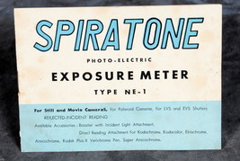 Spriatone exposure meter Type NE-1 Manual - $4.00