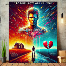 3 Poster, Rock Explosion: Digital Print inspired by The QUEEN. Wall Art ... - $7.00