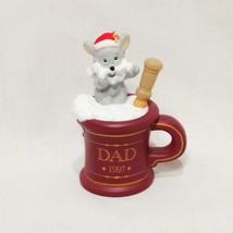 Dad Shaving Mouse Mug Christmas Ornament 1997 Hallmark  2&quot;  Holiday Bob ... - $15.83