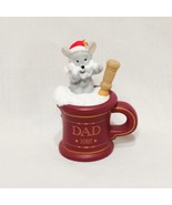 Dad Shaving Mouse Mug Christmas Ornament 1997 Hallmark  2&quot;  Holiday Bob ... - £12.36 GBP