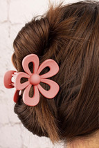 Sky Blue Checkered Print Hollow Out Hair Clip - $4.15