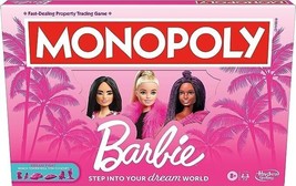 Monopoly: Barbie Edition Board Game, Ages 8+, 2-6 Players, Fun Family Games for - £31.64 GBP