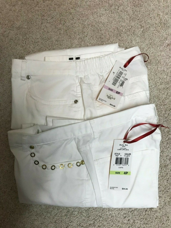 Ruby Rd. NWT 4P OR 6P Capris bright white - $22.00+