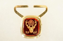 Vintage Mens Jewelry BPOE Elks Dunn Bros Loop Year Red Logo Insignia - $24.74