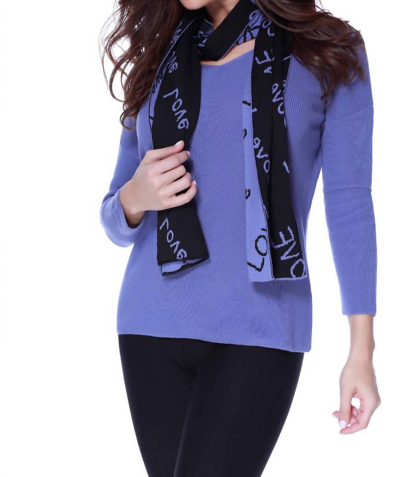 Angel love pullover w/ scarf in Lavender