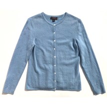 Classiques Entier cashmere cardigan women XS baby blue cable full button AS IS - £15.72 GBP