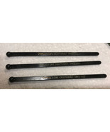 3 Vtg Charlie&#39;s Cafe Exceptionale advertising Swizzle Stick Stirrers Bla... - $34.35 CAD