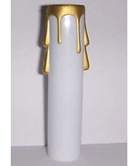 4&quot; White w/Gold Drips Plastic Chandelier Socket Cover - £4.32 GBP