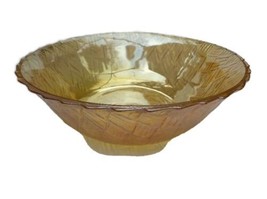 Vintage Indiana Glass Iridescent ‘Weavetex’ Basket Pattern 9” Fruit/Salad Bowl - £15.99 GBP
