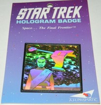 Classic Star Trek Klingon and Vorcha Ship Hologram Pin Badge, 1992 NEW - £7.61 GBP