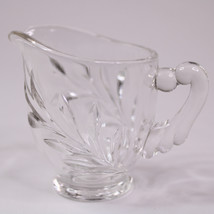 VINTAGE GLASS CREAMER 3 1/2 INCHES TALL Willow Leaf Pattern Indiana Glas... - $3.50