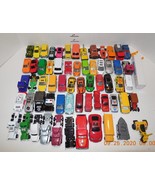 Huge Lot of 62 Different Pretend Play Die Cast plastic Vehicles Trucks Cars - £40.63 GBP