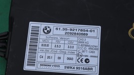 2010 Bmw E60 E82 E80 E92 135i 335i 535i N54 ECU DME CAS-3 Ignition Fob 7604567 image 2
