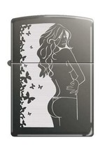 Zippo Lighter - Cindy Pinup Black Ice - 851310 - $709.36 MXN