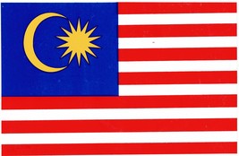 AU191 Flag Malyasia Scooter Sticker Decal Racing Tuning Size 27x18 cm/10... - $3.99