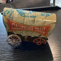 Vintage Tin Toy CALIFORNIA TRAIL Covered Wagon Lithograph US Metal Co.  - $14.85