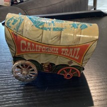 Vintage Tin Toy CALIFORNIA TRAIL Covered Wagon Lithograph US Metal Co.  - £11.68 GBP