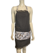 Handmade Grey Woven / Gnome Bistro Apron NEW - €10,58 EUR