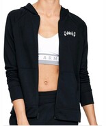Under Armour Women&#39;s Medium Full-Zip Hoodie Black Rival Terry - $714.19 MXN