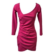 TOBI Solid Hot Pink Dress Small Bodycon Barbiecore Mini Fitted Stretch - $7.60