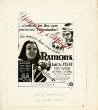 Loretta Young RAMONA Original AD ART 8x10 B&amp;W Photo  - £7.82 GBP