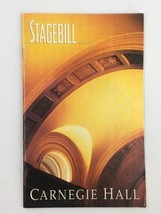 1999 Stagebill Carneigi Hall Bernd Alois Zimmerman Requiem for a Young Poet - £14.81 GBP