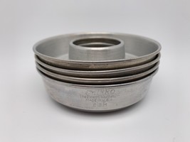 4 Piece Set MIRRO 818M - Small Aluminum  Gelatin cake Pans Ring Molds - £7.43 GBP