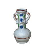 Vintage Miniature Ceramic Vase Made in Japan White Floral - $276.80 MXN