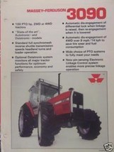 1989 Massey Ferguson 3090 Tractor Specifications Brochure - £7.97 GBP