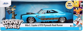 Hollywood Rides Looney Tunes 70 Plymouth Road Runner w/ Wile E Coyote 1/24 Scale - £27.32 GBP