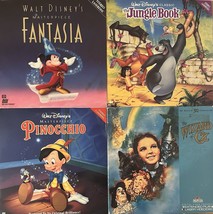 LaserDisc Lot Of 4: Fantasia, The Jungle Book, Pinocchio, &amp; The Wizard O... - $338.62 MXN