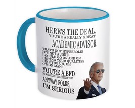 Gift For Academic Advisor Joe Biden : Gift Mug Best Academic Advisor Gag Great H - £12.60 GBP