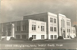 Vtg Postcard RPPC Libby, Montana Court House Building B-1036 Cecil Nixon UNP S2 - £15.32 GBP