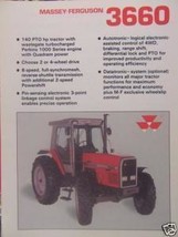 1990 Massey Ferguson 3660 Tractor Specifications Brochure - $10.00
