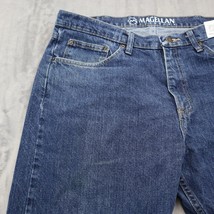 Magellan Pants Mens 36x30 Blue Dark Wash Casual Outdoor Cotton Denim Jeans - £23.31 GBP
