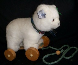 Vintage 1987 Applause Nostalgic Teddy Bear On Wheels Stuffed Animal Plush Toy - £22.38 GBP