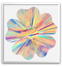E M Zax &quot;Flower&quot; Original Acrylic Painting On Wood Panel Hand Signed Framed Coa - £1,412.90 GBP