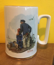 Norman Rockwell Museum Collection Mug Looking Out To Sea 1986 Vtg Coffee Cup - £11.99 GBP