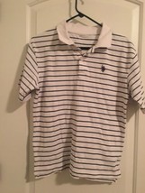 US Polo Assn Boys Size Unknown Striped Short Sleeve  Polo Shirt - £25.40 GBP