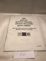 1990 Chevrolet Lumina APV Dealer Service Manual Update Bulletin Supplement - $7.43