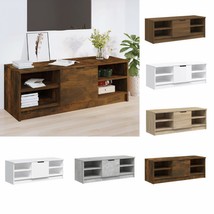 Modern Wooden Rectangular TV Tele Stand Unit Storage Cabinet With Door &amp; Shelves - £61.88 GBP